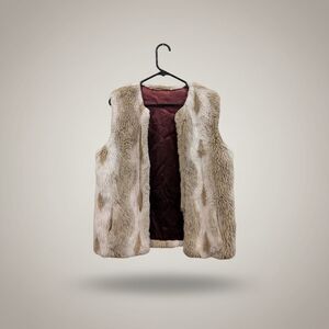 Vintage Faux Fur Vest ILGWU Union Label Boho Shaggy Festival Western